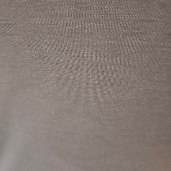 Lisa Rinna Twofer Taupe Asymmetric Chiffon Overlay Jersey Knit Tank Top - Picture 7 of 10